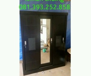 Lemari pintu sliding kayu bagus